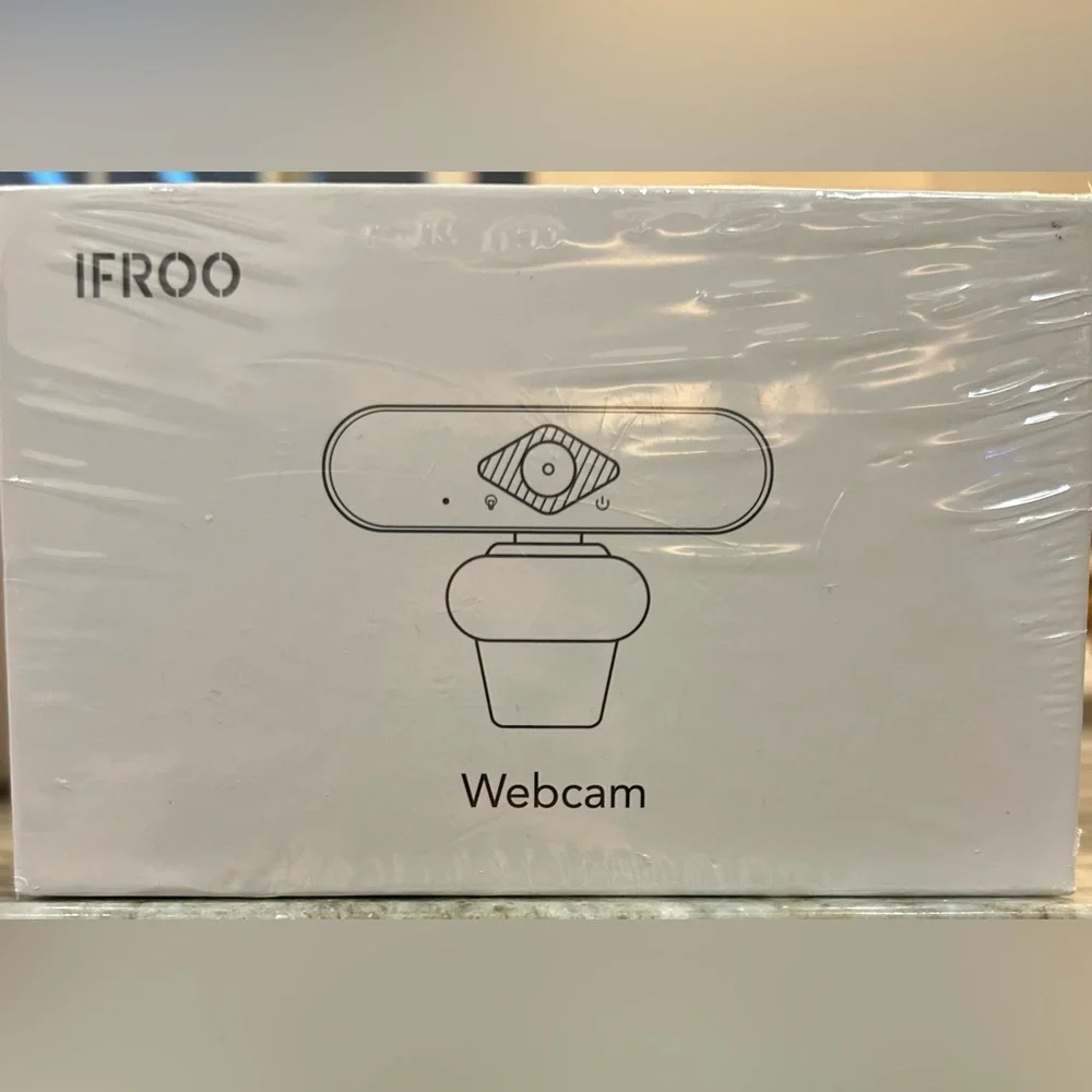 Black Webcam with Privacy Shutter